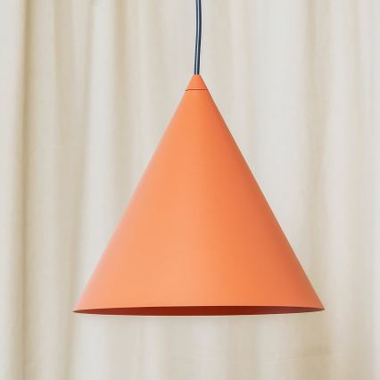 Pendant light on cord ETNA 1xE27/15W/230V Ø 25 cm orange