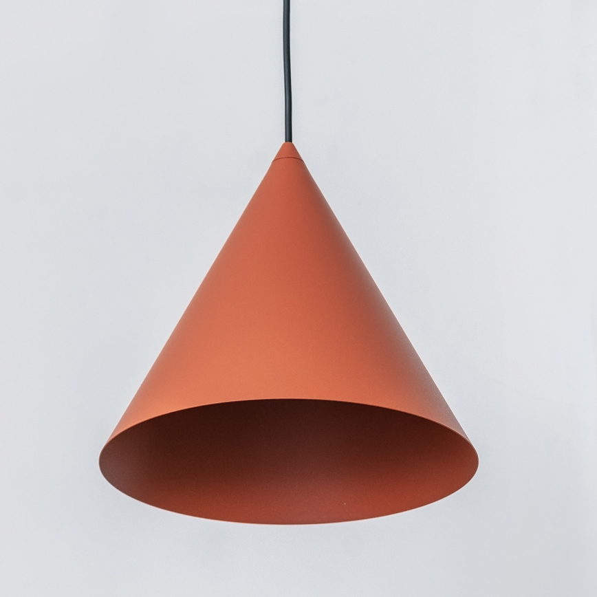 Pendant light on cord ETNA 1xE27/15W/230V Ø 25 cm orange