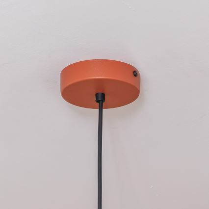 Pendant light on cord ETNA 1xE27/15W/230V Ø 25 cm orange