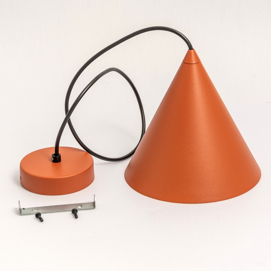 Pendant light on cord ETNA 1xE27/15W/230V Ø 25 cm orange