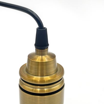 Pendant light on cord HECTOR 1xE27/15W/230V white/brass Ø 20 cm