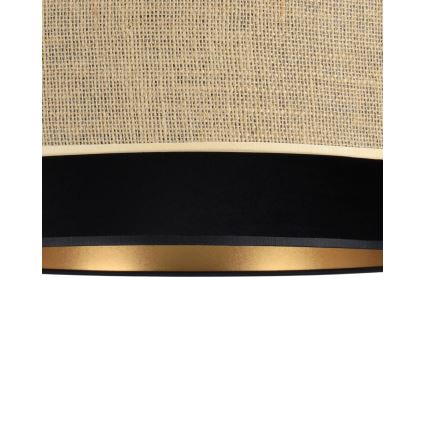 Pendant light on cord SARTA 1xE27/60W/230V Ø 45 cm black/jute