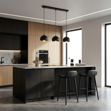 Pendant light on cord SOOL 3xE27/15W/230V black