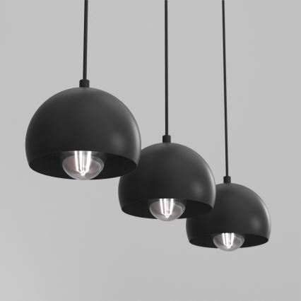 Pendant light on cord SOOL 3xE27/15W/230V black