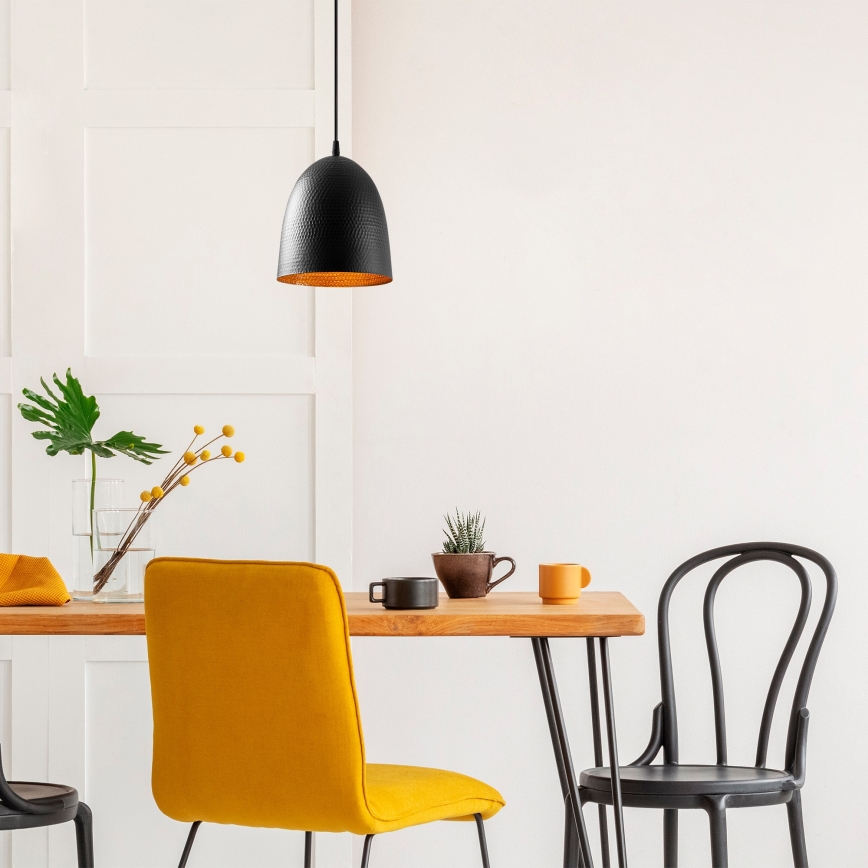 Pendant Light TATTOO 1xE27/40W/230V, Ø 20 cm, Black