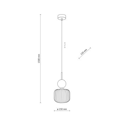 Pendant light with cord SOPHIA 1xE14/10W/230V black/green/smoky beige