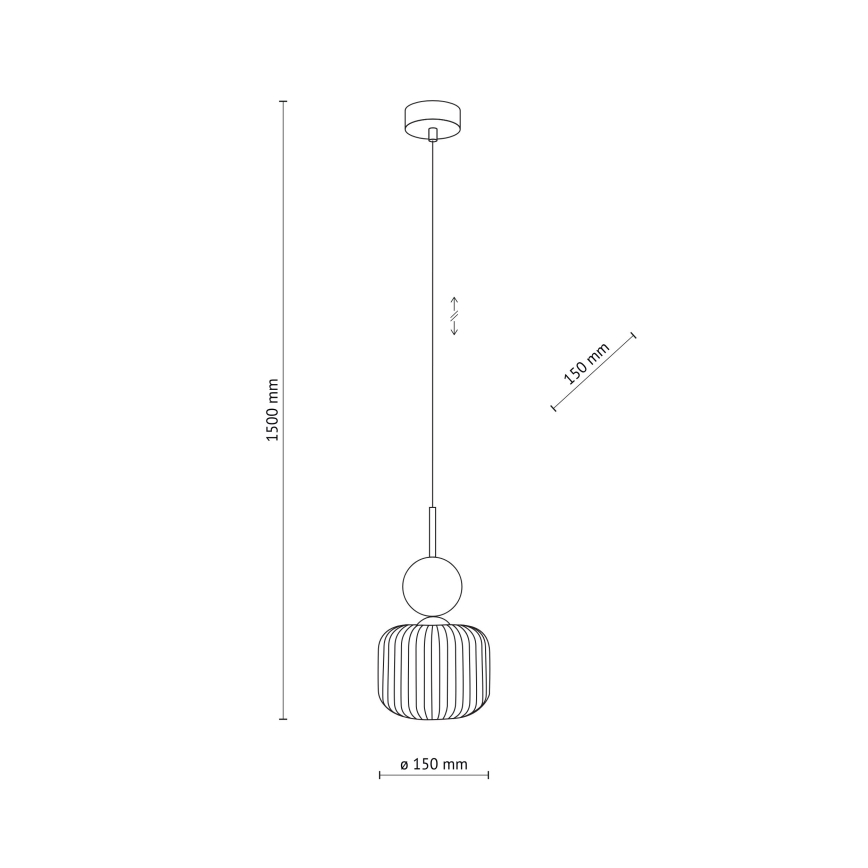 Pendant light with cord SOPHIA 1xE14/10W/230V black/green/smoky beige