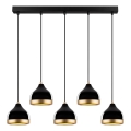 Pendant light YILDO 5xE27/40W/230V black/gold