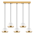 Pendant light YILDO 5xE27/40W/230V white/gold