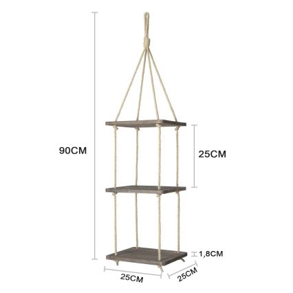 Pendant shelf 90x25 cm spruce