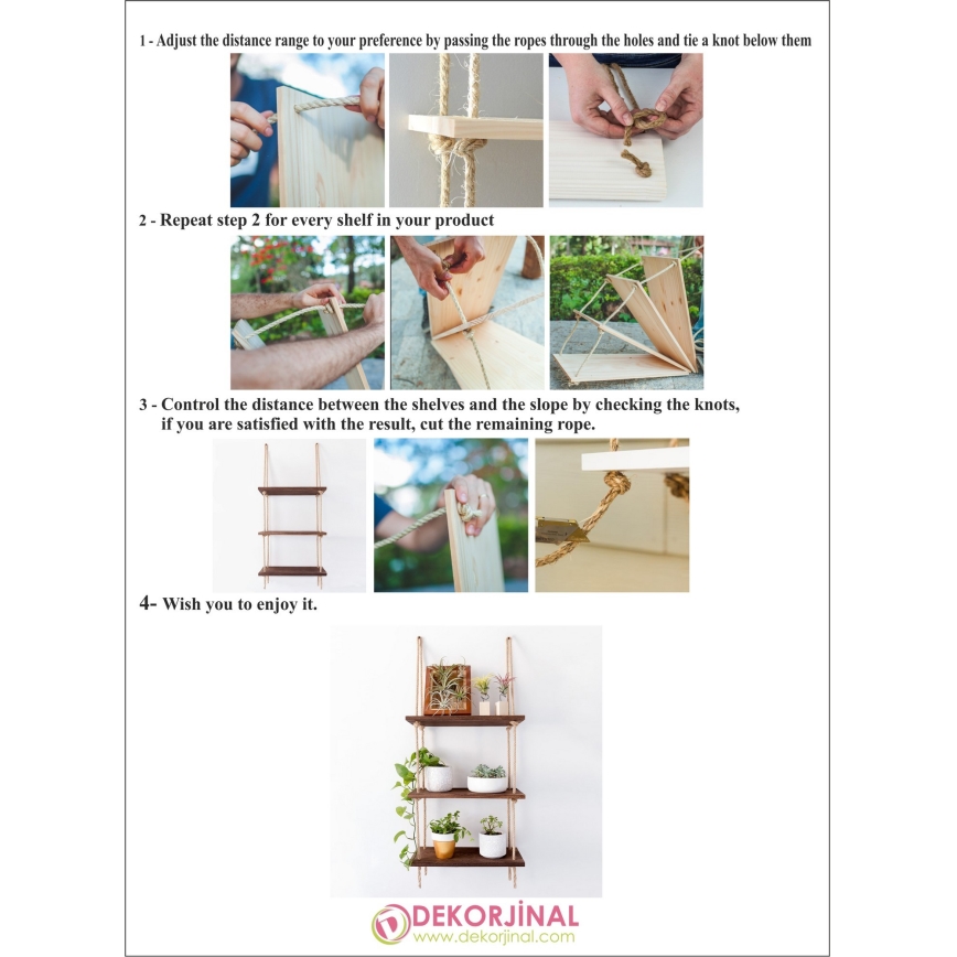 Pendant shelf 90x25 cm spruce