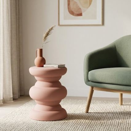 PETIT Side Table, Ø 31 cm, Pink