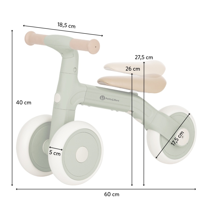 PETITE&MARS - 3-in-1 BINGO children's balance bike, Stering Blue