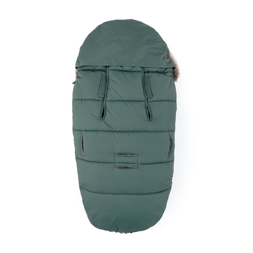 PETITE&MARS - 4-in-1 COMFY Baby Footmuff Set + FURRY Stroller Handmuffs Khaki