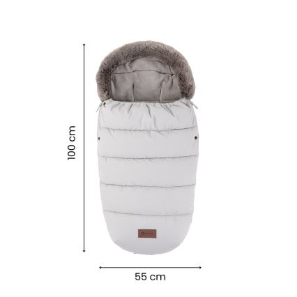 PETITE&MARS - 4-in-1 COMFY Baby Footmuff Set + FURRY Stroller Handmuffs Khaki