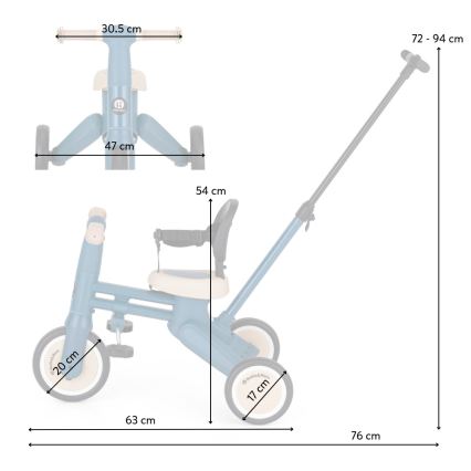 PETITE&MARS - 4-in-1 DRIFT Children's Tricycle, Desert Sand
