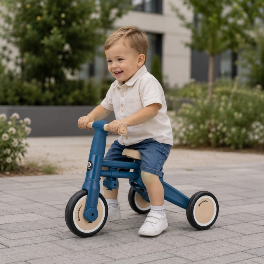 PETITE&MARS - 4-in-1 Kids' Tricycle DRIFT Ocean Blue