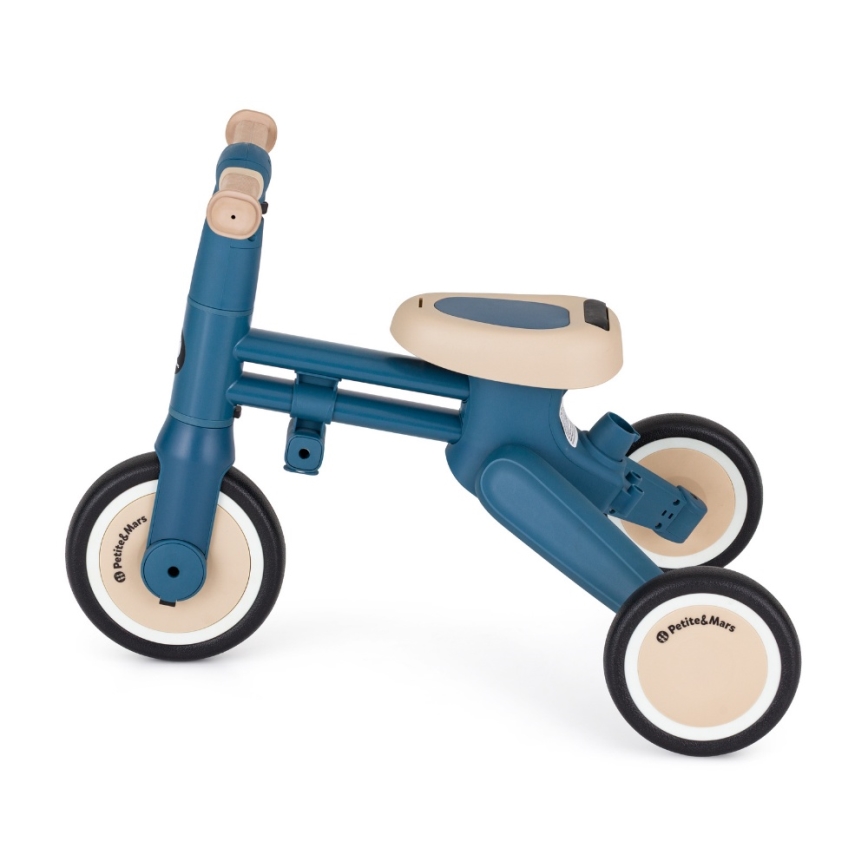 PETITE&MARS - 4-in-1 Kids' Tricycle DRIFT Ocean Blue