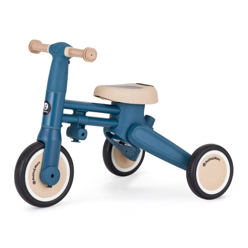 PETITE&MARS - 4-in-1 Kids' Tricycle DRIFT Ocean Blue