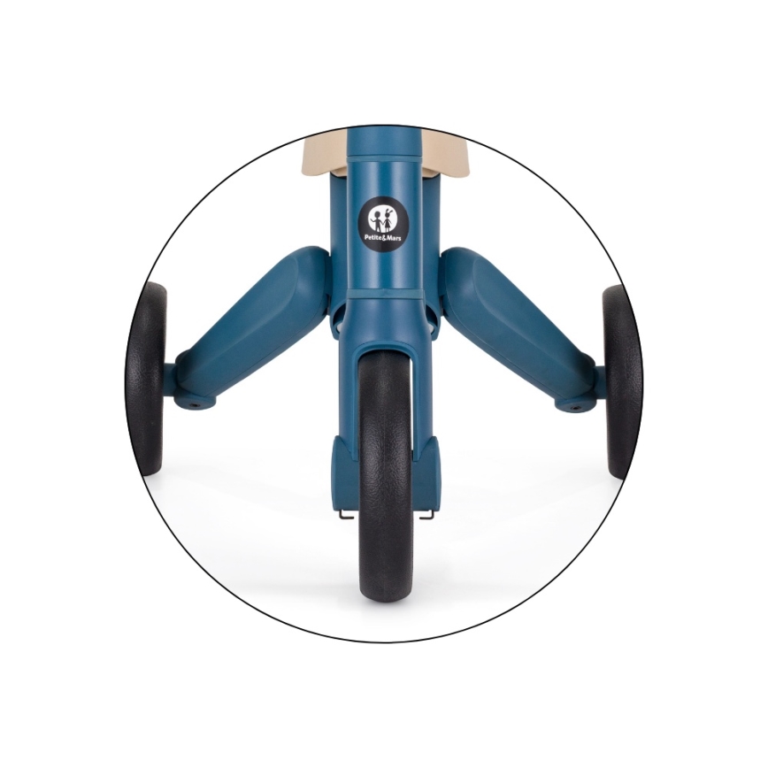 PETITE&MARS - 4-in-1 Kids' Tricycle DRIFT Ocean Blue
