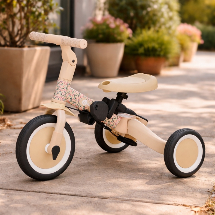 PETITE&MARS - 5-in-1 TURBO LIMITED Children's Tricycle, Pink Meadow
