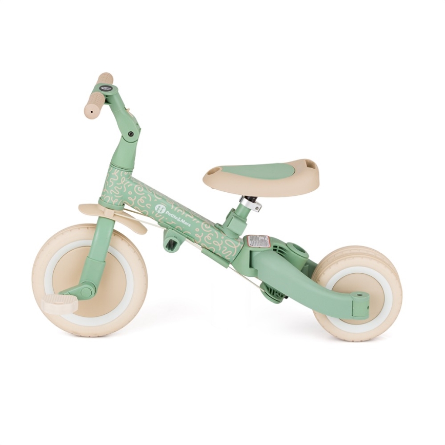 PETITE&MARS - 5-in-1 TURBO LIMITED Kids' Tricycle, Green Twist