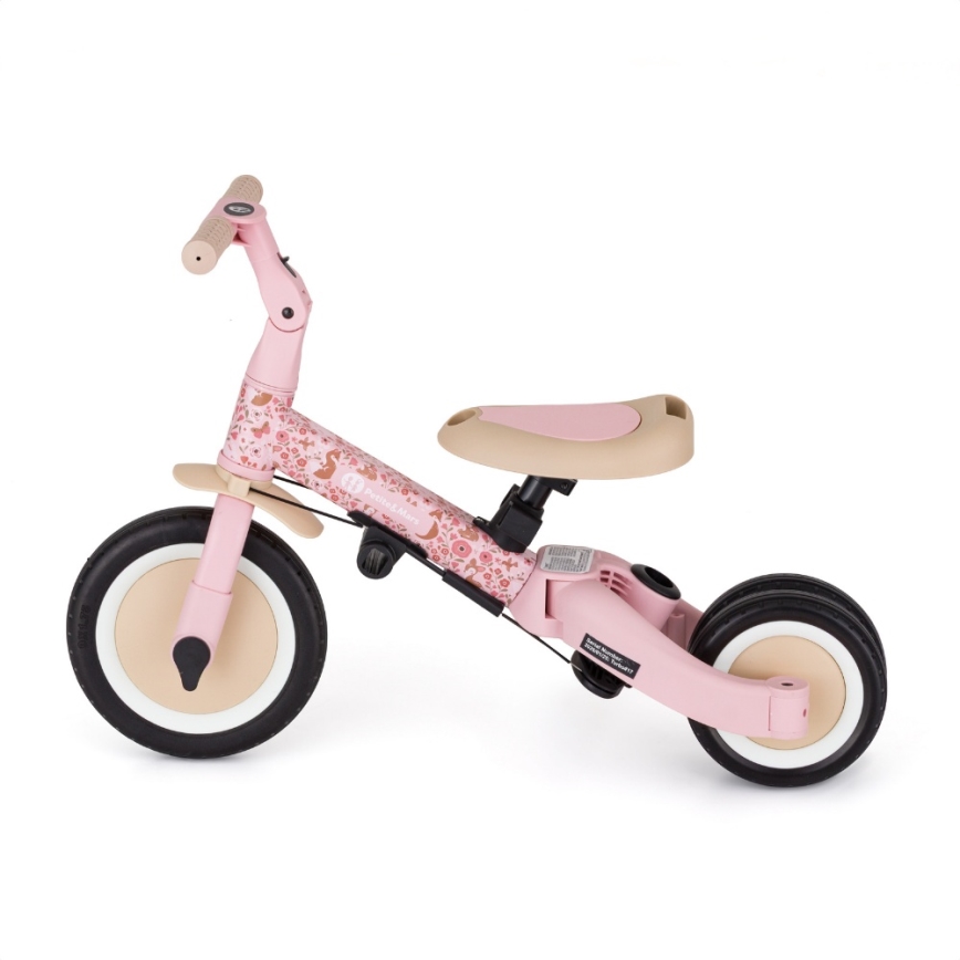 PETITE&MARS - 5-in-1 TURBO LIMITED Kids' Tricycle Rosy Wilderness