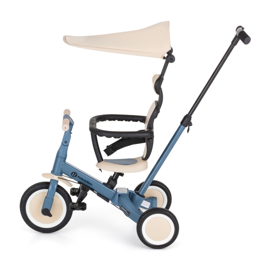 PETITE&MARS - 5-in-1 TURBO PLUS Children's Tricycle Ocean Blue