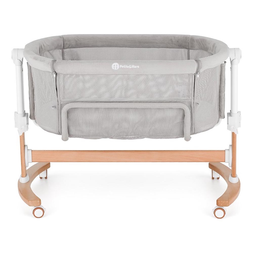 PETITE&MARS - Baby crib 2in1 GLORY grey