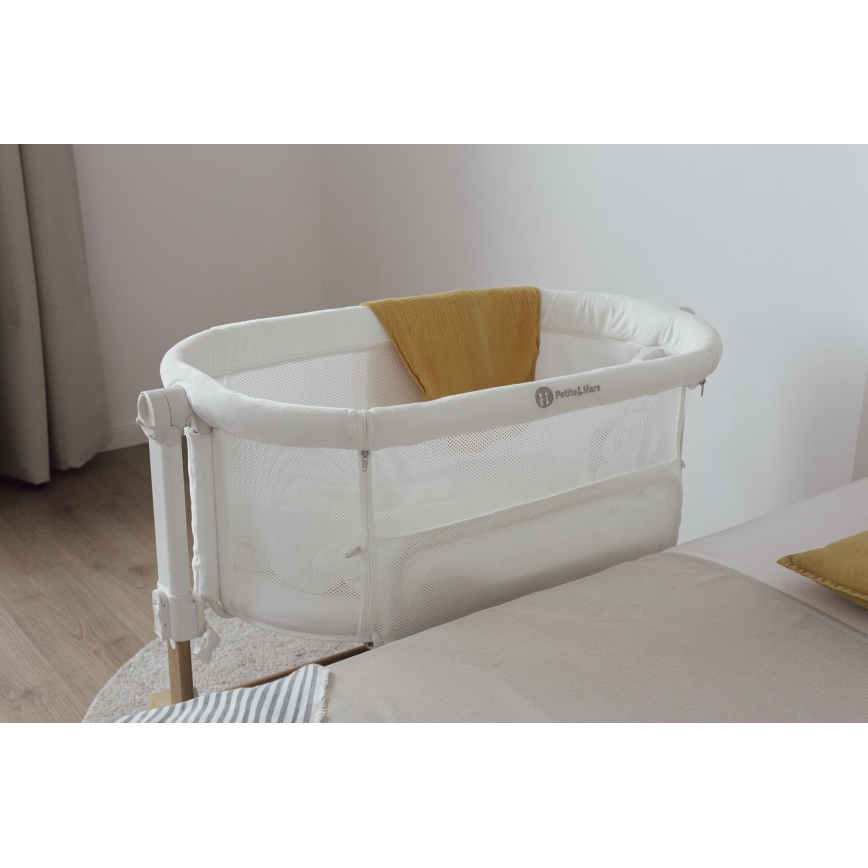 PETITE&MARS - Baby crib 2in1 GLORY grey