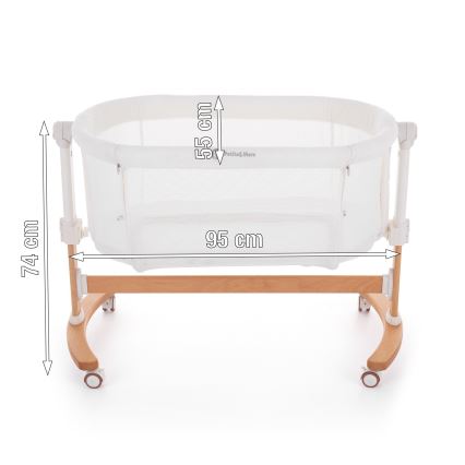 PETITE&MARS - Baby crib 2in1 GLORY grey