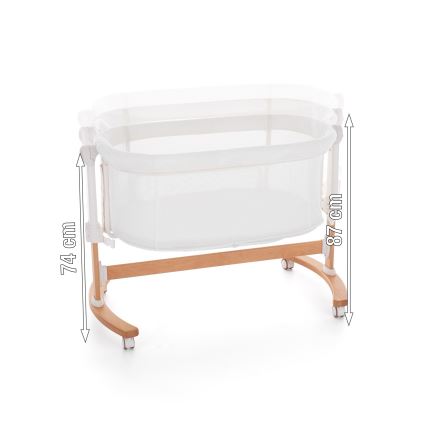 PETITE&MARS - Baby crib 2in1 GLORY grey