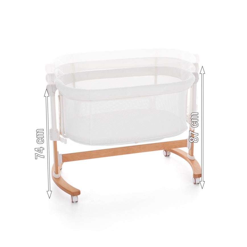 PETITE&MARS - Baby crib 2in1 GLORY grey