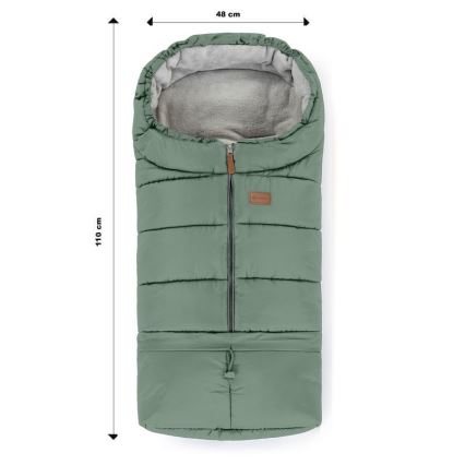 PETITE&MARS - Baby footmuff 3in1 JIBOT green