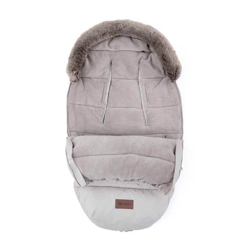 PETITE&MARS - Baby footmuff 4in1 COMFY Champagne Shower silver