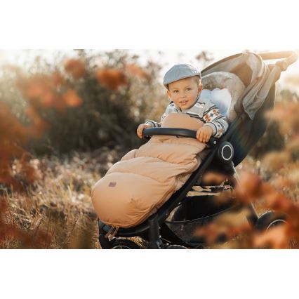 PETITE&MARS - Baby footmuff 4in1 COMFY Elegant Caramel/Beige brown