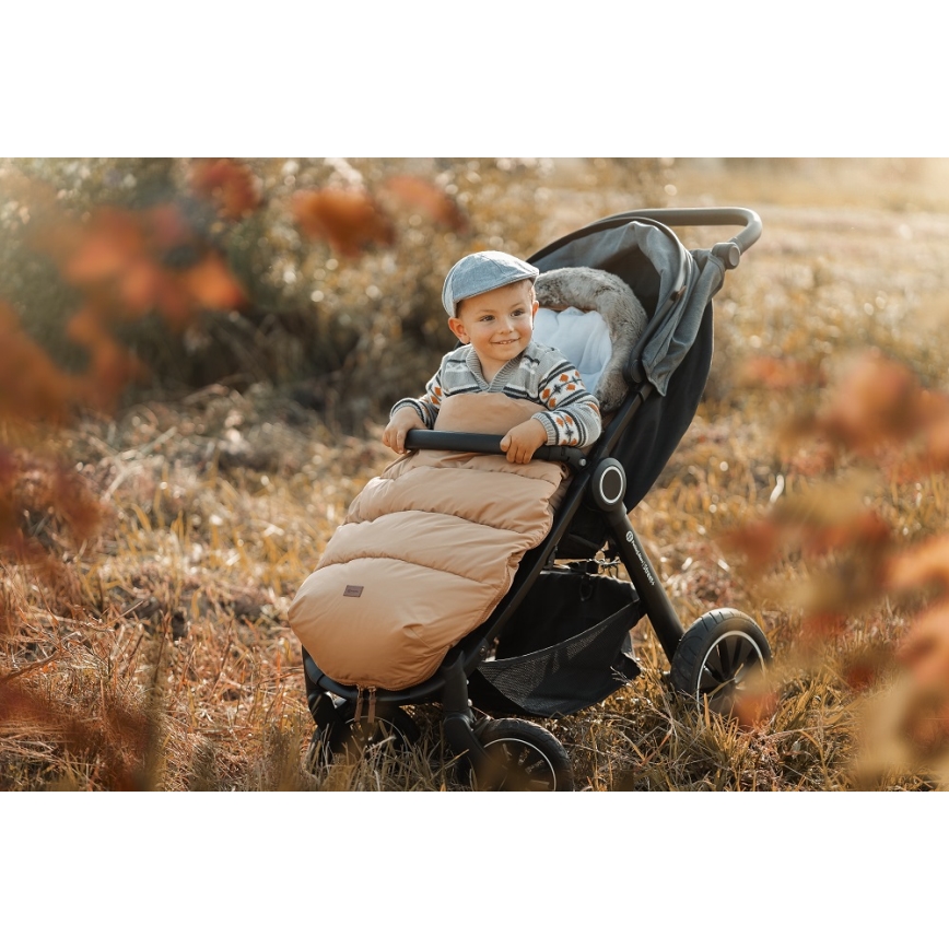 PETITE&MARS - Baby footmuff 4in1 COMFY Elegant Caramel/Beige brown