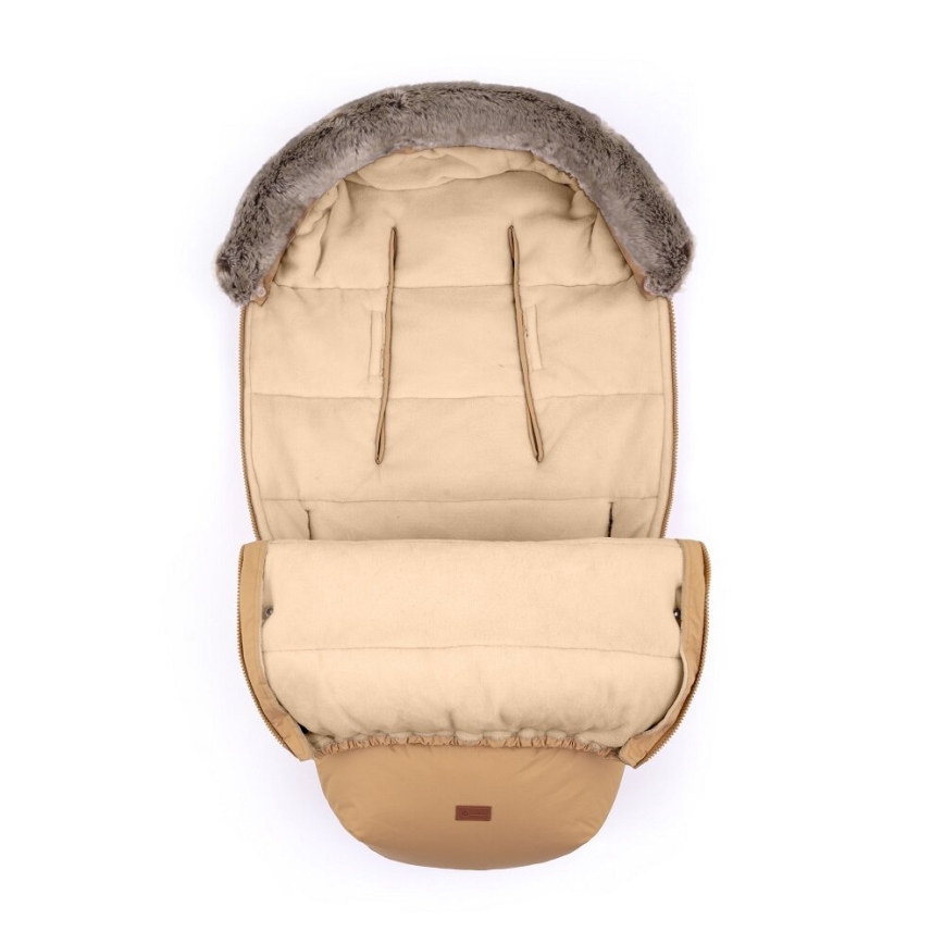 PETITE&MARS - Baby footmuff 4in1 COMFY Elegant Caramel/Beige brown