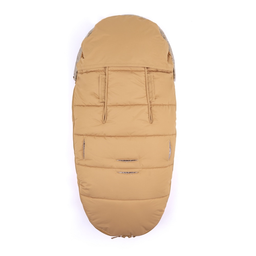 PETITE&MARS - Baby footmuff 4in1 COMFY Elegant Caramel/Beige brown