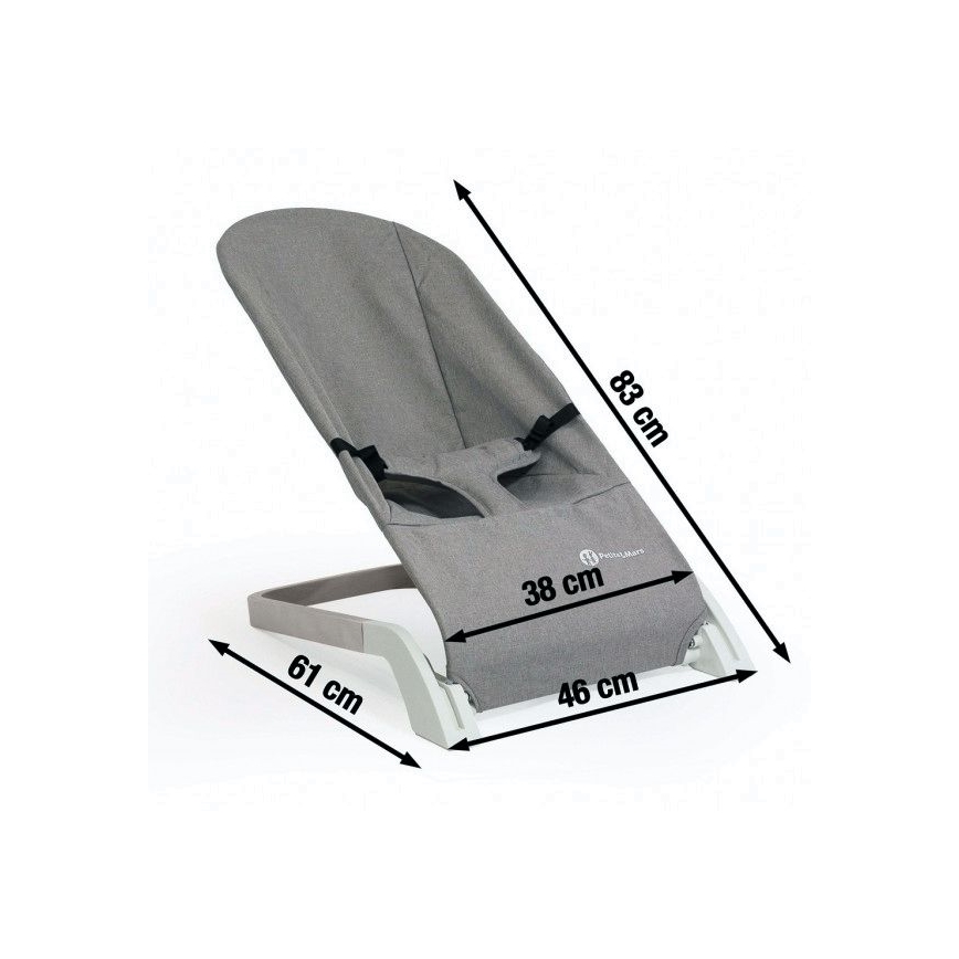 PETITE&MARS - Baby lounger CALMY black
