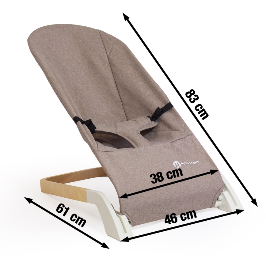 PETITE&MARS - Baby lounger CALMY brown