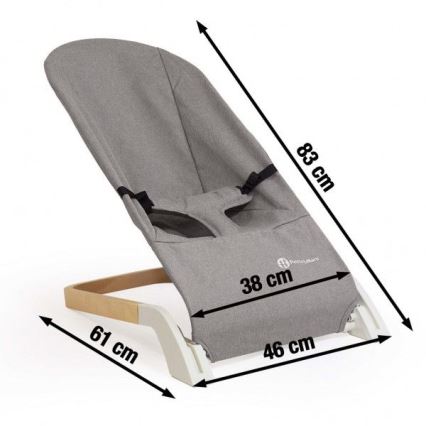 PETITE&MARS - Baby lounger CALMY grey