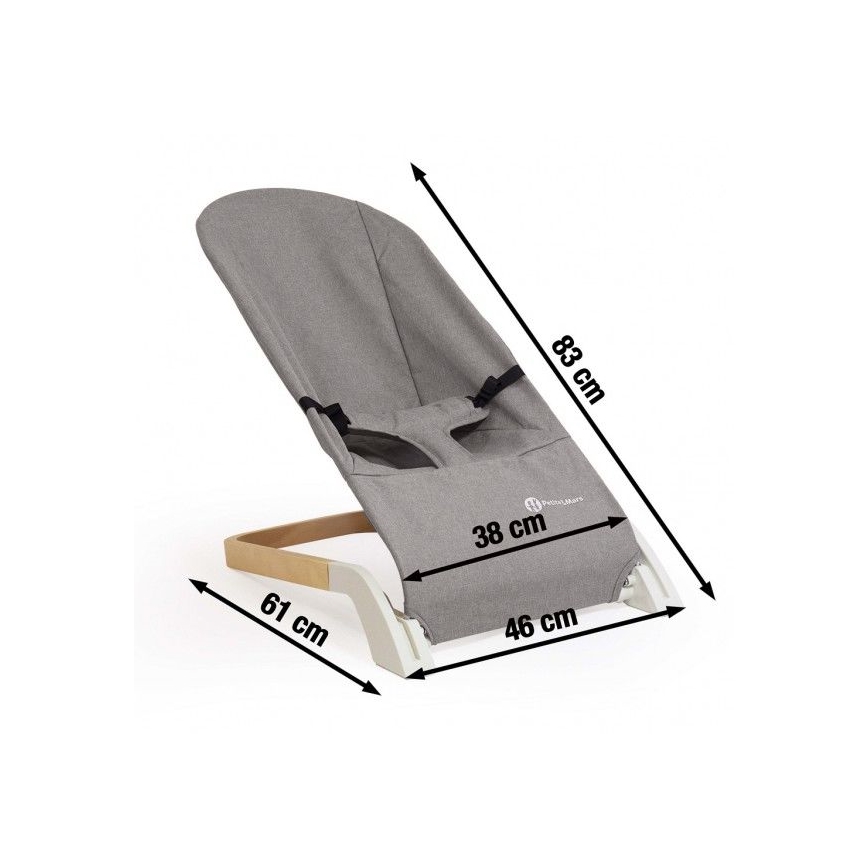 PETITE&MARS - Baby lounger CALMY grey