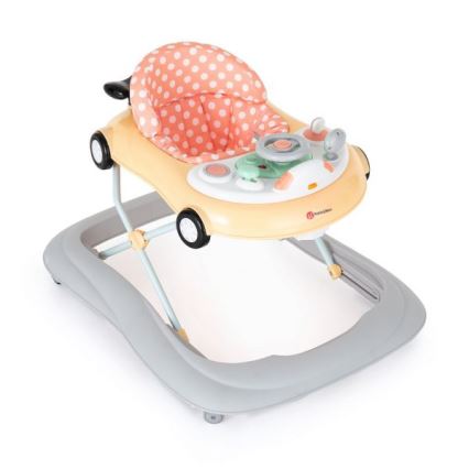 PETITE&MARS - Baby walker with a melody CABRIO orange