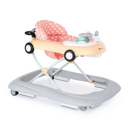 PETITE&MARS - Baby walker with a melody CABRIO orange