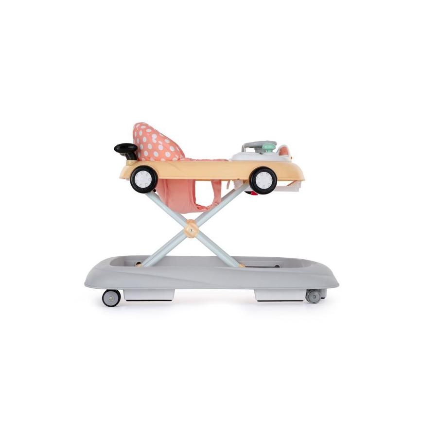 PETITE&MARS - Baby walker with a melody CABRIO orange