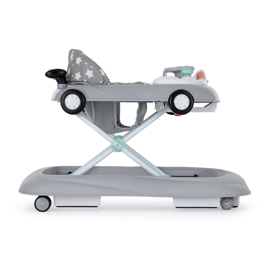 PETITE&MARS - Baby walker with melody CABRIO grey