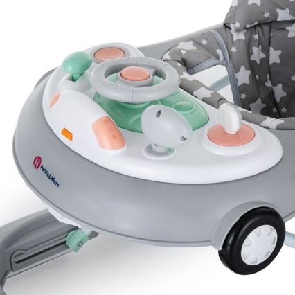 PETITE&MARS - Baby walker with melody CABRIO grey
