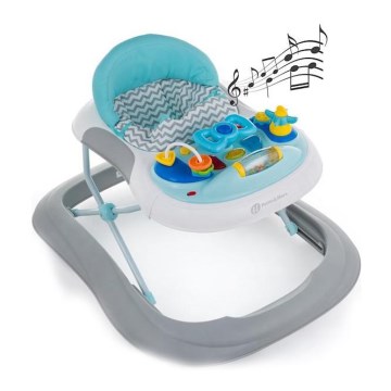 PETITE&MARS - Baby walker with melody MONTY blue