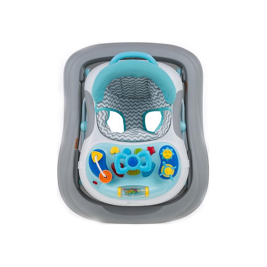 PETITE&MARS - Baby walker with melody MONTY blue